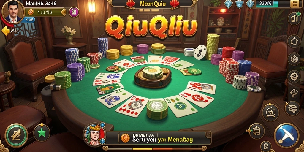 Tangkapan layar gameplay QiuQiu yang seru dan menantang.