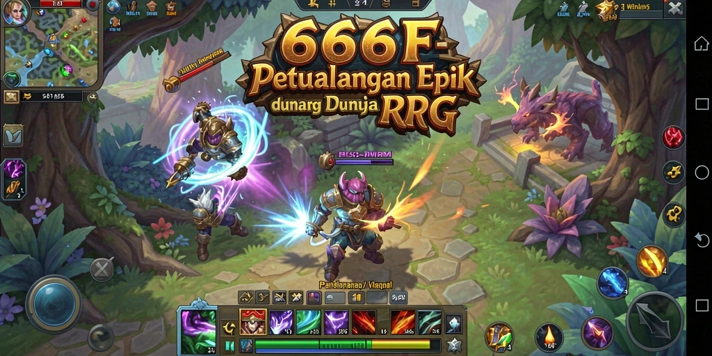 Tampilan epic gameplay RPG 666F dengan grafis yang memukau.