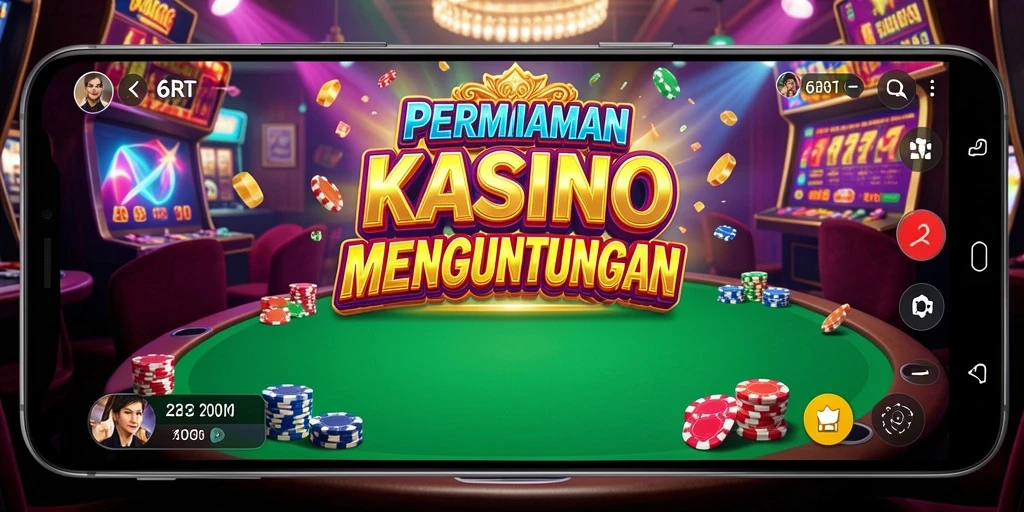 Tampilan seru gameplay Kasino yang menegangkan di 6RT.