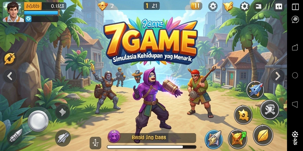 Screenshot 7GAME menampilkan momen gameplay yang penuh interaksi dan kreativitas.