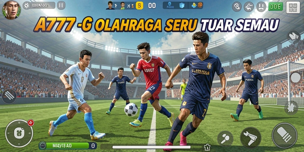 Screenshot utama A7777 menampilkan gameplay seru olahraga nyata.