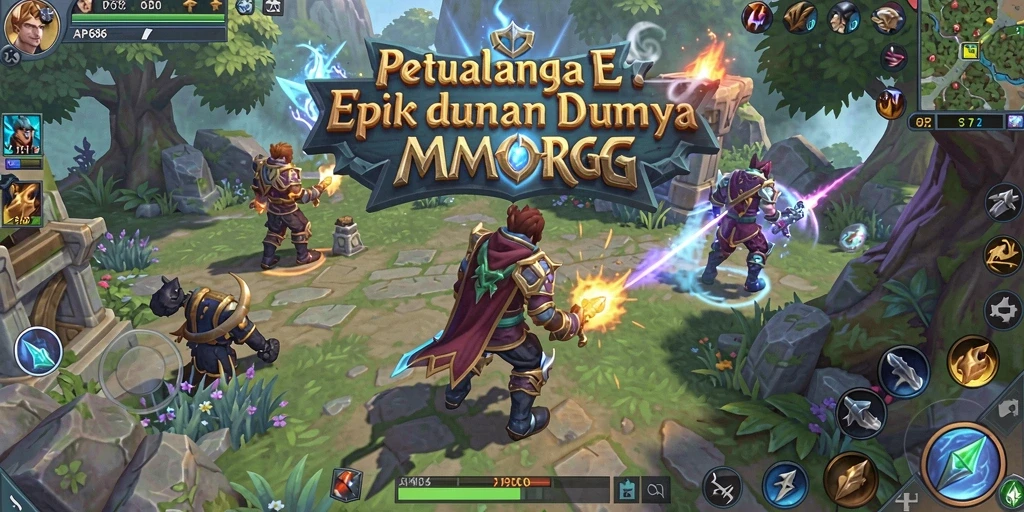 Screenshot gameplay AP686 menampilkan aksi mendebarkan di dunia MMORPG.