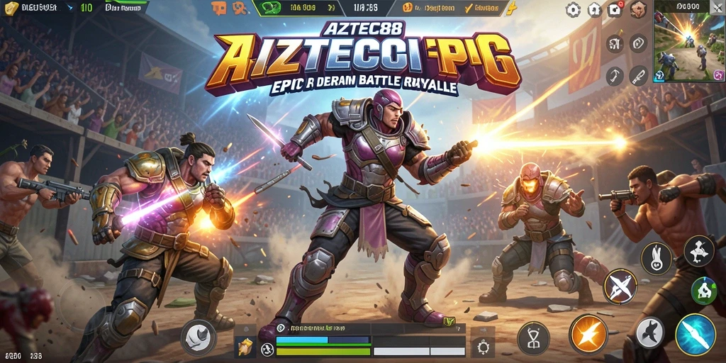 Gameplay seru AZTEC88 dalam pertempuran Battle Royale.
