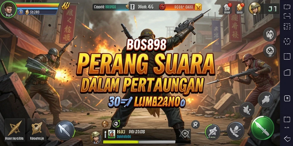 Screenshot menunjukkan aksi pertarungan seru dalam BOS898.