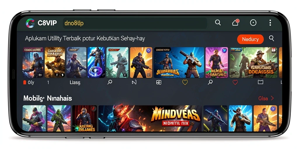 Screenshot utama C8VIP menampilkan antarmuka pengguna yang ramah dan fungsional.