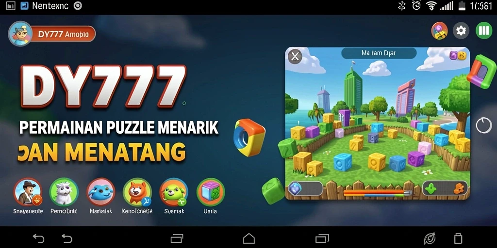 Tampilan gameplay DY777 yang menarik dan penuh warna.
