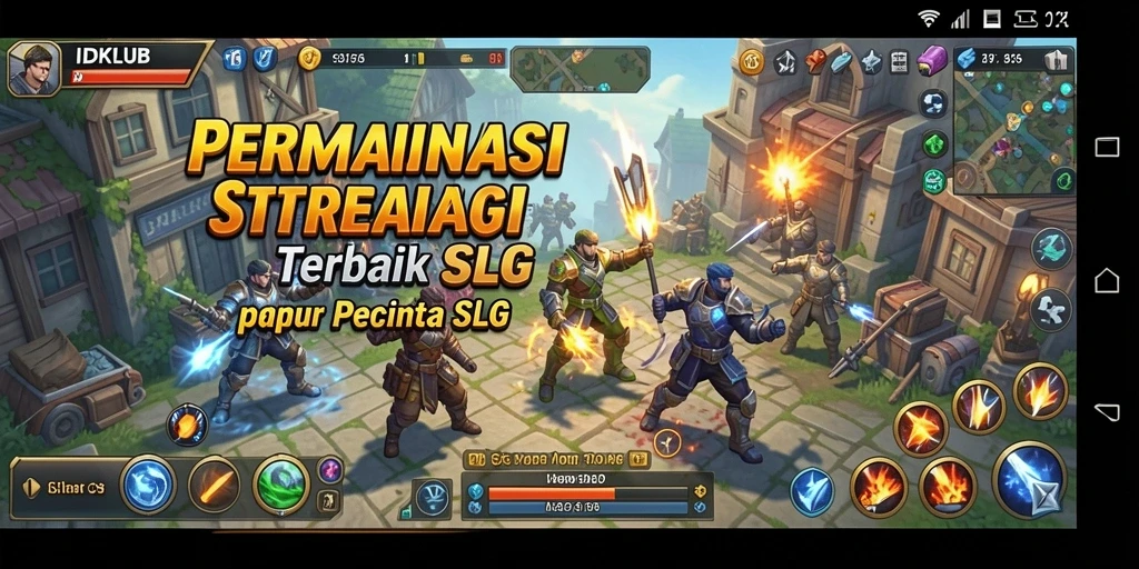 Tampilan gameplay yang mendebarkan dalam IDKLUB di layar.