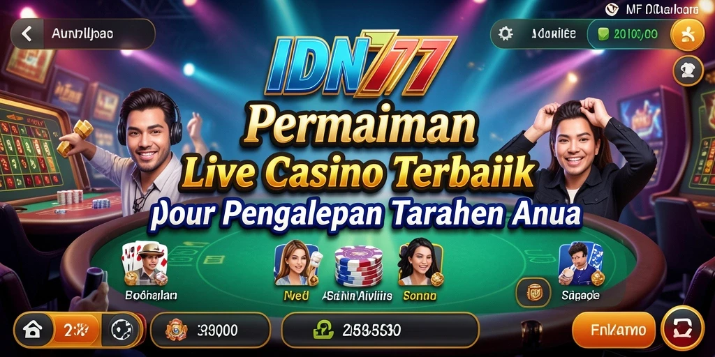 Tampilan utama gameplay Live Casino di IDN777 menunjukkan dealer dan permainan yang interaktif.