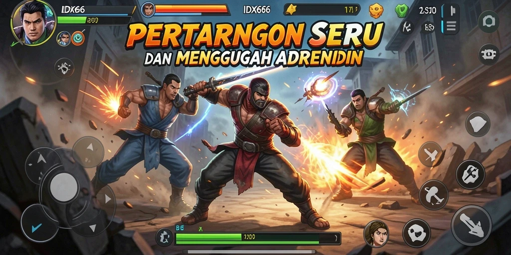 Gameplay <strong>IDX66</strong> yang menegangkan dan mendebarkan dengan karakter beragam.