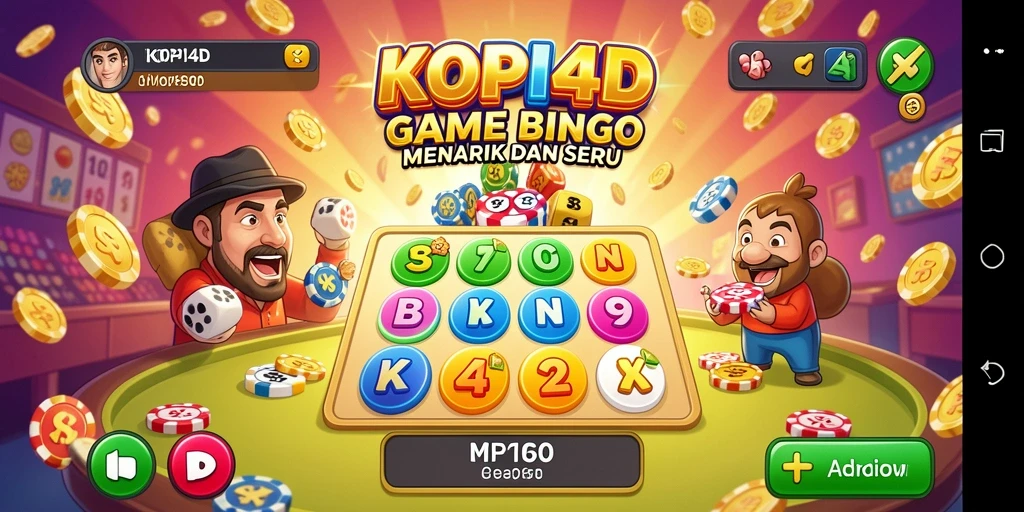 Screenshot gameplay KOPI4D menampilkan suasana seru permainan Bingo.