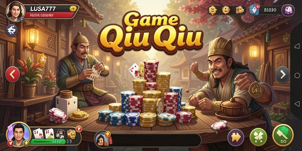 Gameplay seru di LUSA777 dengan pemain QiuQiu lainnya.