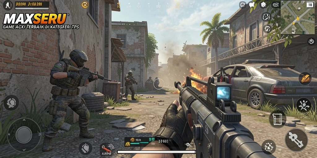 Screenshot gameplay MAXSERU menampilkan aksi seru dan grafis mengesankan.