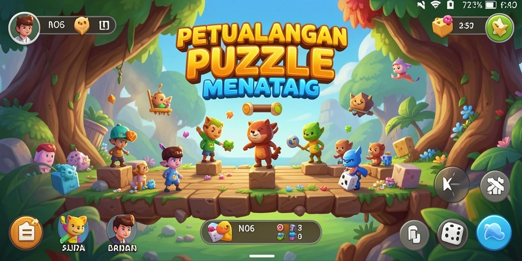 Screenshot gameplay N06 menampilkan level teka-teki yang menantang.