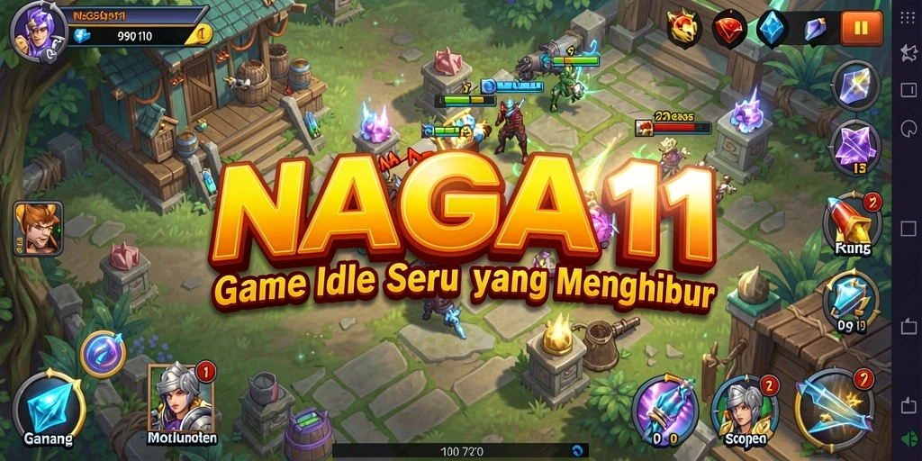 Tampilan gameplay NAGA11 yang seru dan mengasyikkan di dunia Idle.