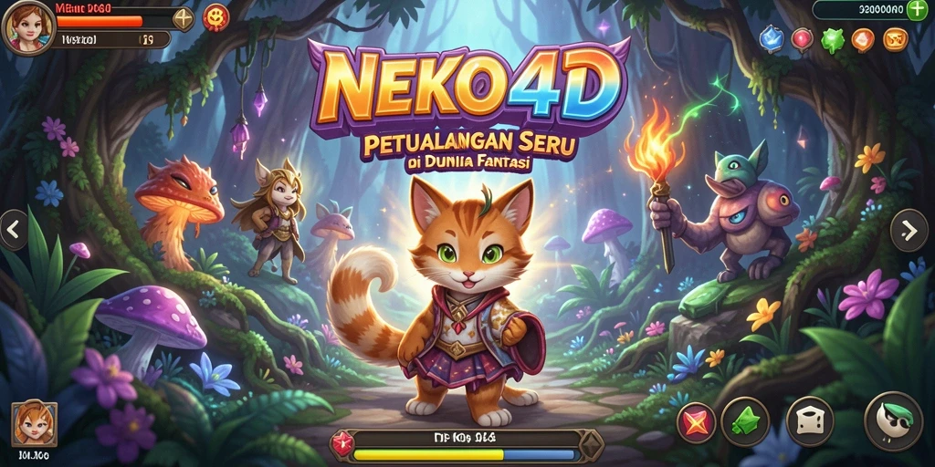 Tampilan gameplay NEKO4D saat menjelajahi dunia petualangan.
