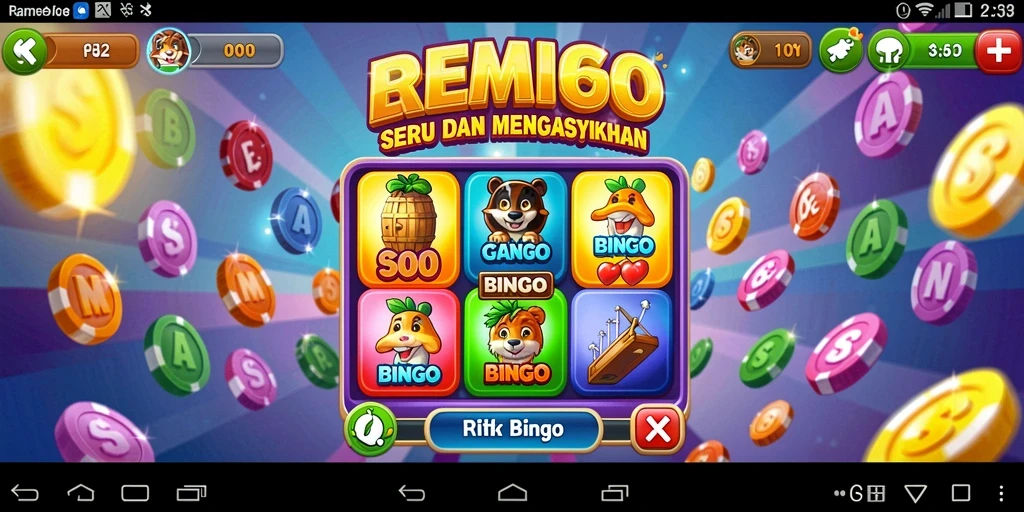 Tampilan gameplay Bingo yang seru dan interaktif di REMI62.