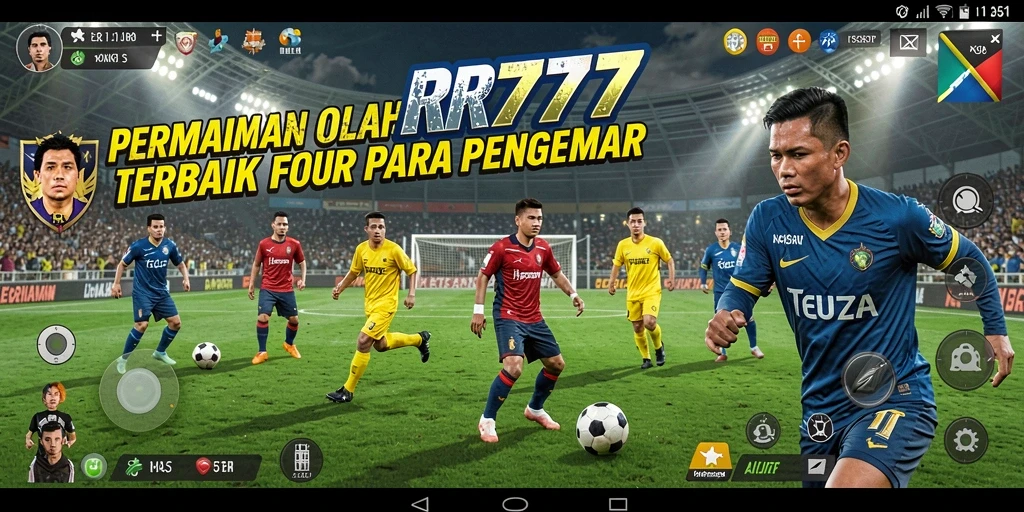 Screenshot utama RR777 menampilkan aksi seru dalam gameplay olahraga.