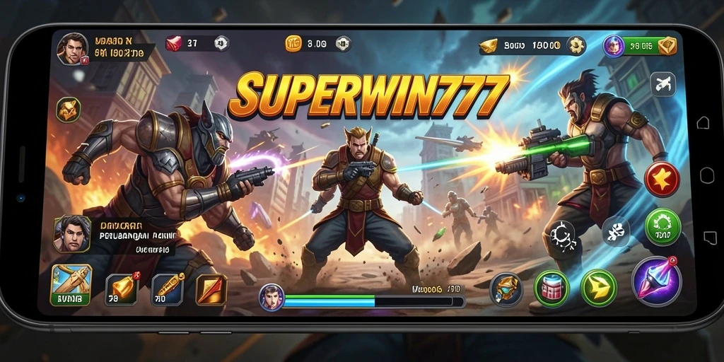 Tampilan aksi mendebarkan dalam gameplay SUPERWIN777.