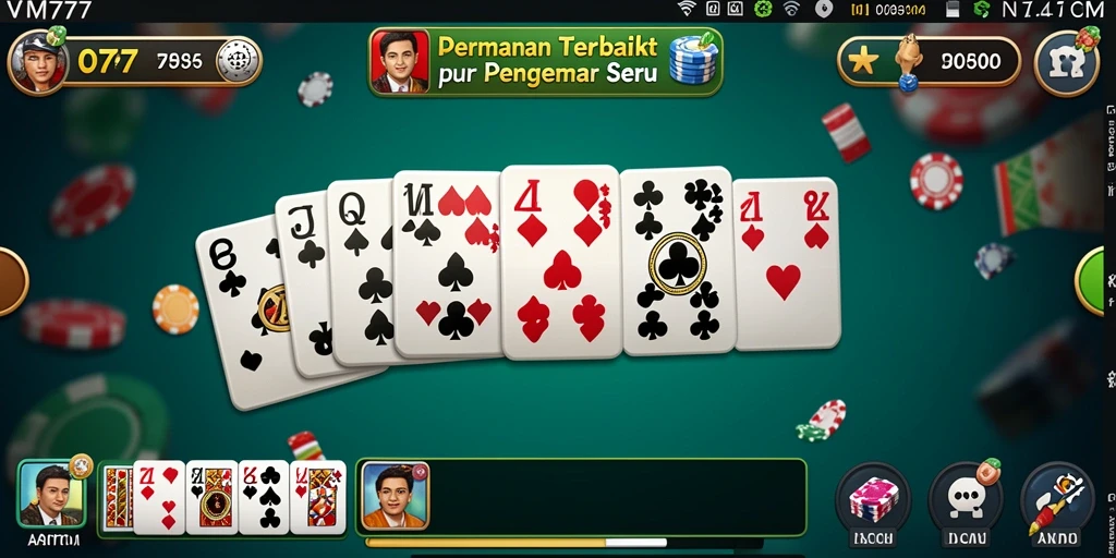Screenshot utama VM777 menampilkan aksi seru gameplay Domino.