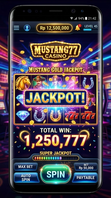 Tampilan utama aplikasi mustang77 yang bersih dan intuitif.